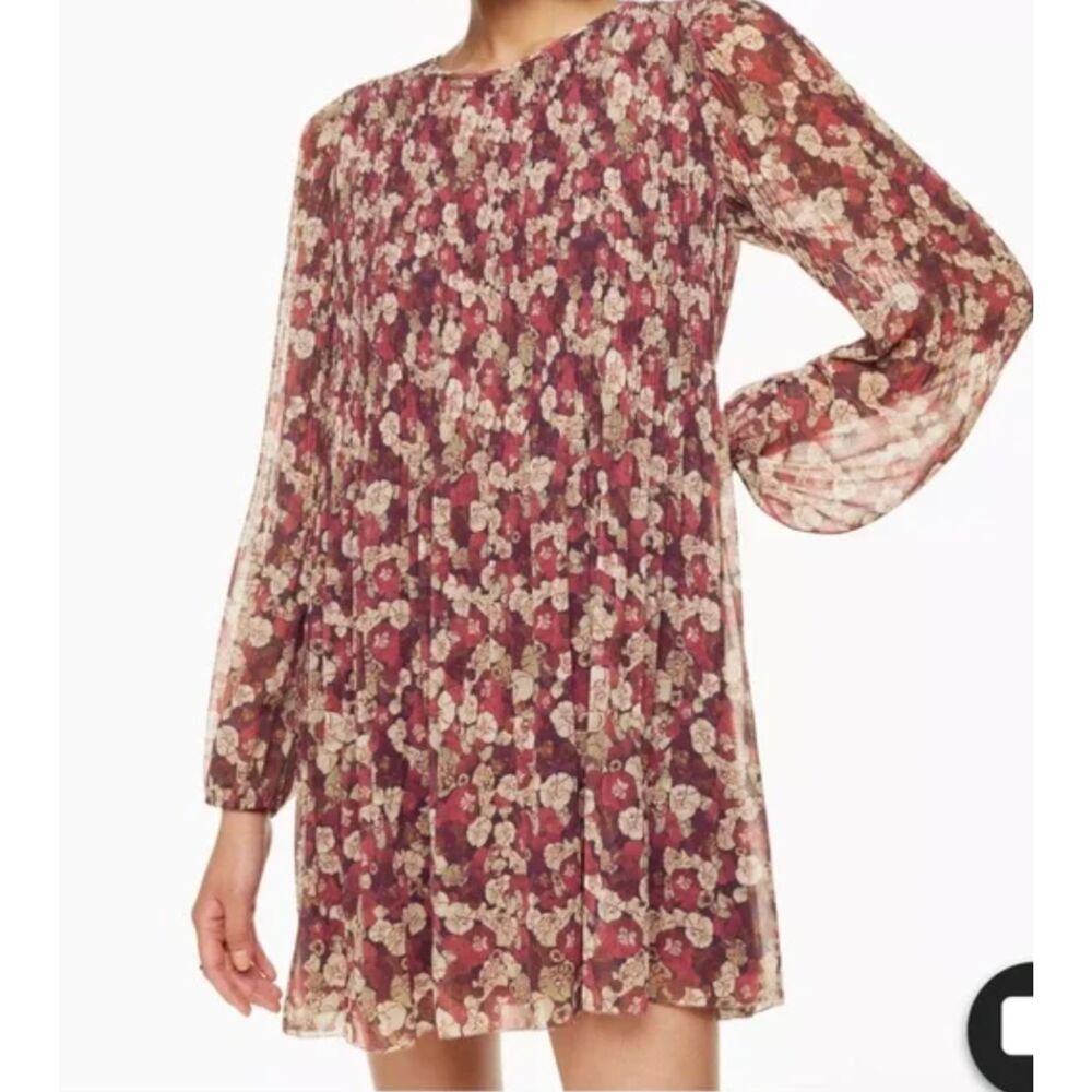ARITZIA Wilfred Daydreamer Floral Pleated Mini Dress Small